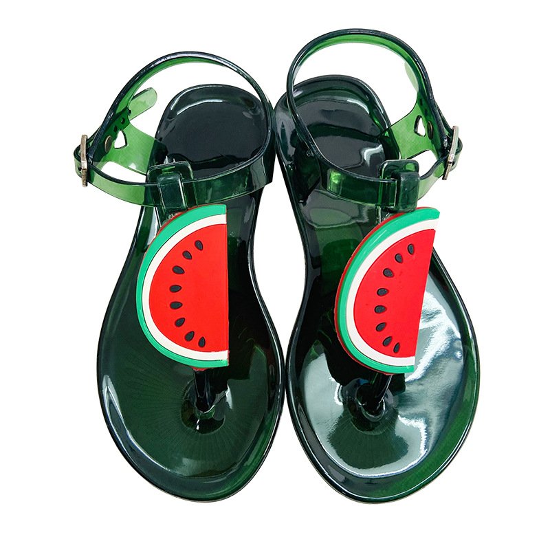 Flat PVC Children Shoes Cute Fruit Wholesale Toddler Summer Jelly Kids Sandals