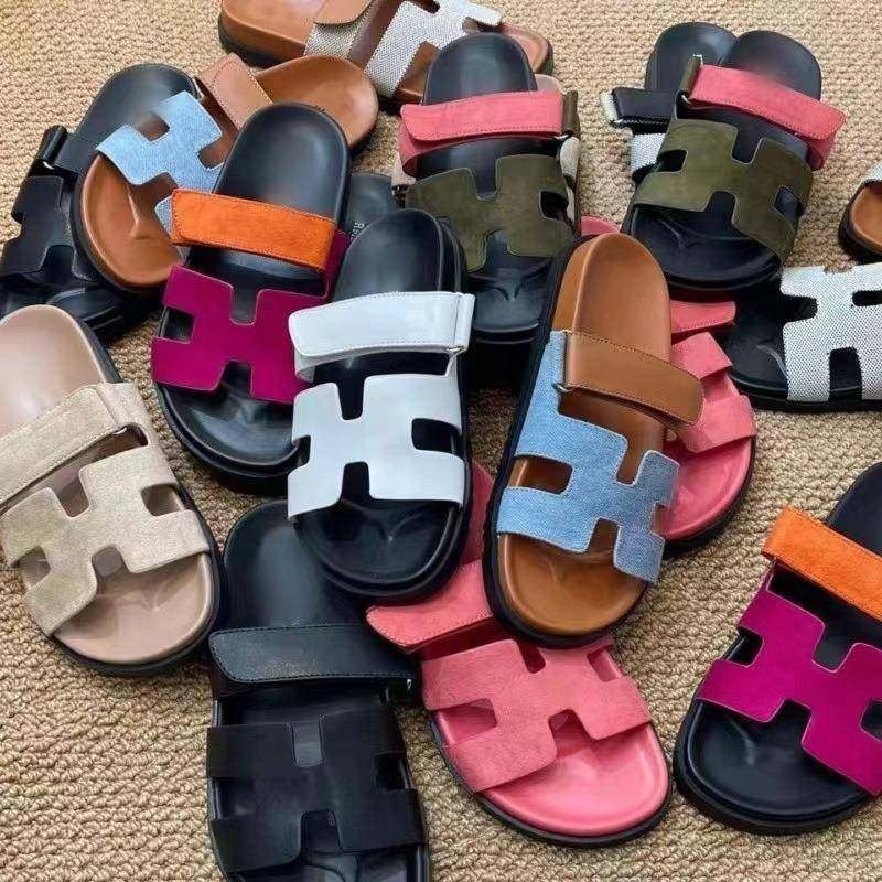 Women's best-selling summer slippers, high-quality casual women's comfortable leather anti-skid slippers