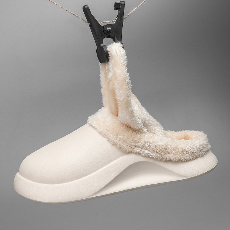 New Autumn Winter Men Women Home Wholesale Eva Waterproof Half Slipper Unisex Cotton Sandals Fur Slippers Custom Logo