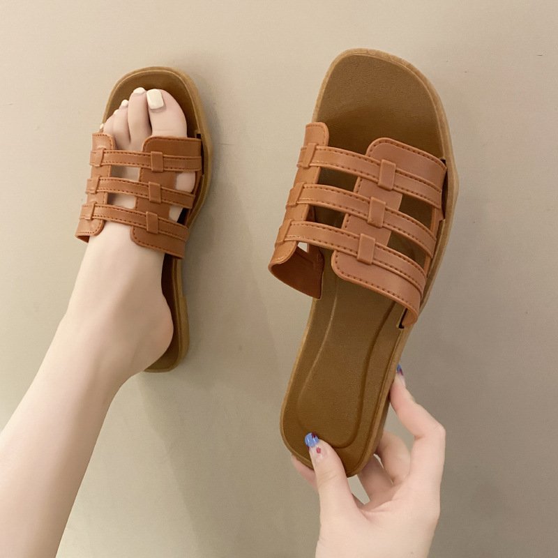 Brand New Outdoor Slippers Womens Slides Slippers Summer A Pair Womens Flat Bottom Slippers Summer Slipper For Lady