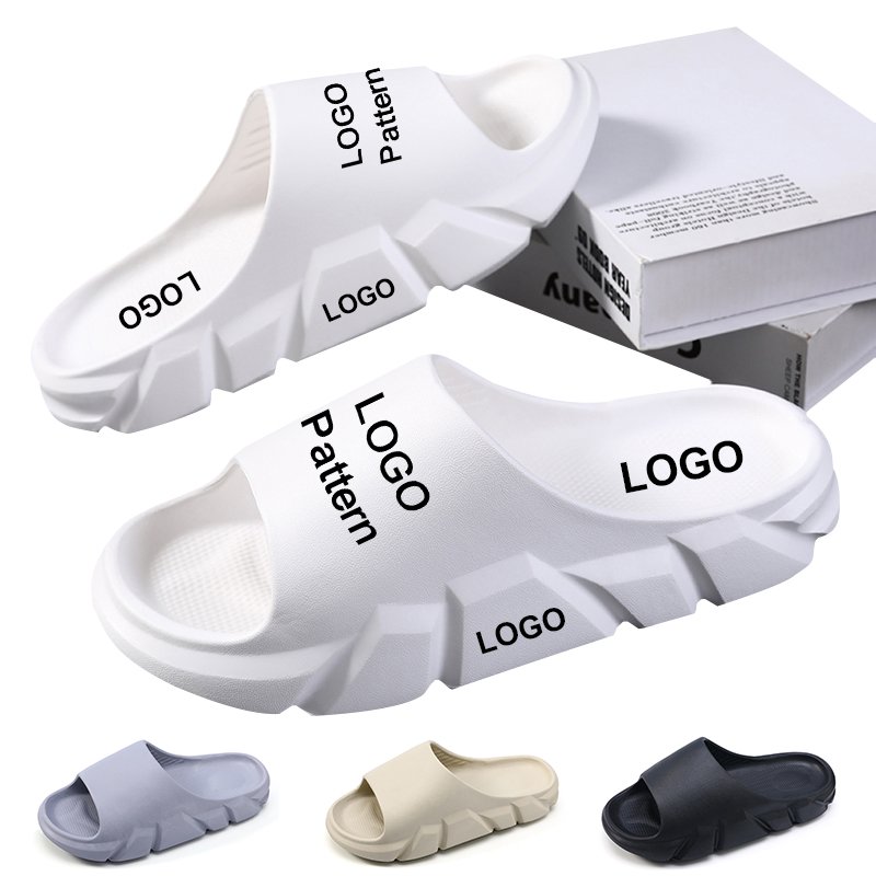 custom slides with logo men Shoe Thick Platform Summer EVA Waterproof Cloud Soft Men Footwear Blank Sandals Slides Slippers