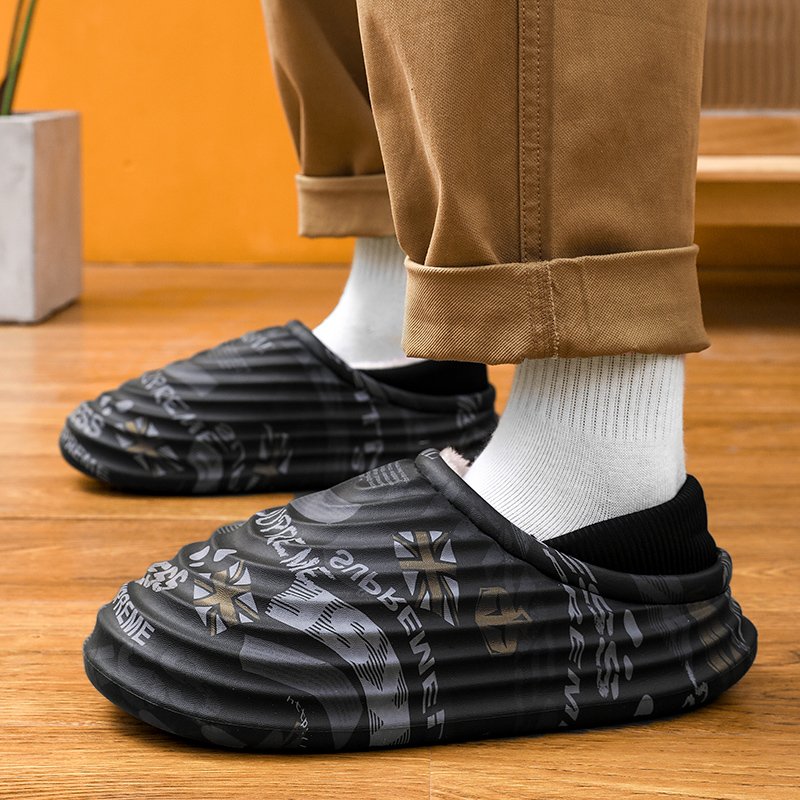new arrival slippers home cotton drag plus velvet detachable men's cotton shoes slippers