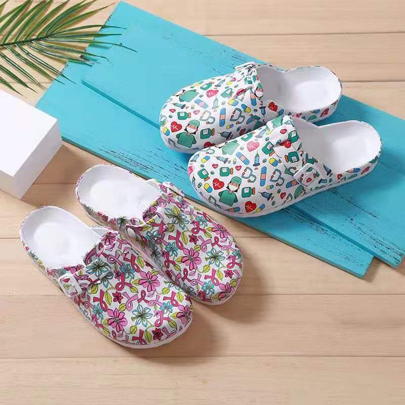 High Quality Waterproof Women's Nurse Clogs Shoes Custom Medical Nursing Slippers Anti-Slippery Mules Slides Footwear Wholesale