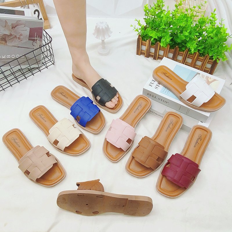 Wholesale ladies simple slippers soft ladies slide slippers outdoor plastic pcu ladies slippers