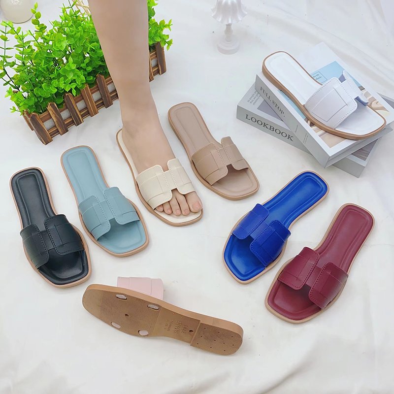 Wholesale ladies simple slippers soft ladies slide slippers outdoor plastic pcu ladies slippers