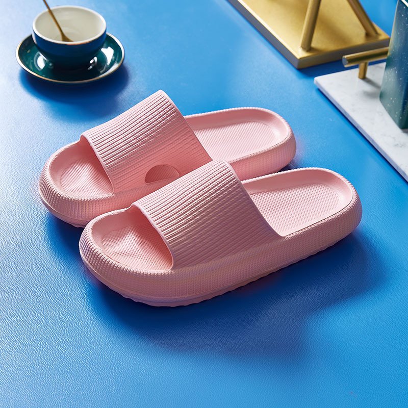 Hot selling light weight anti-slip Women Sandals Soft Thick Sole house slides pure color Indoor EVA slides