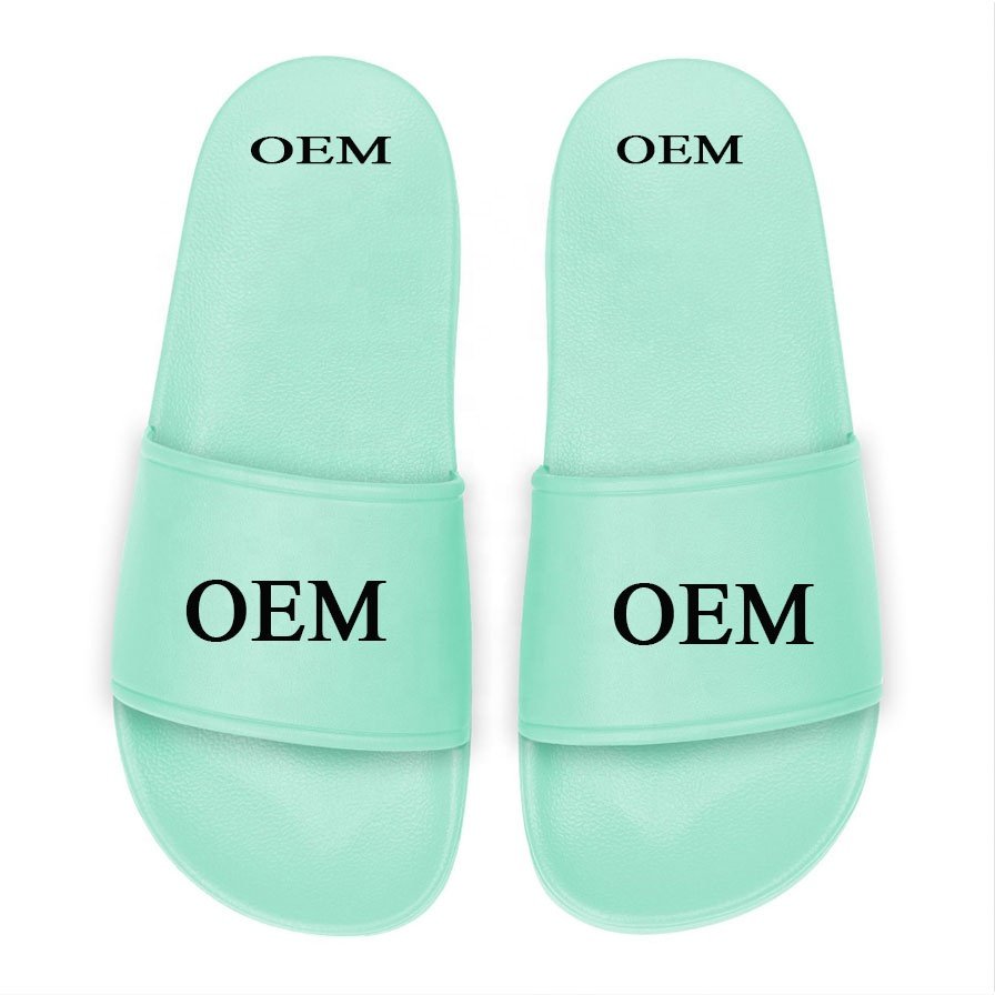Personalized Logo Summer Durable United Kingdom Fashion Style Custom White Color Bedroom Custom PVC Slide Slippers