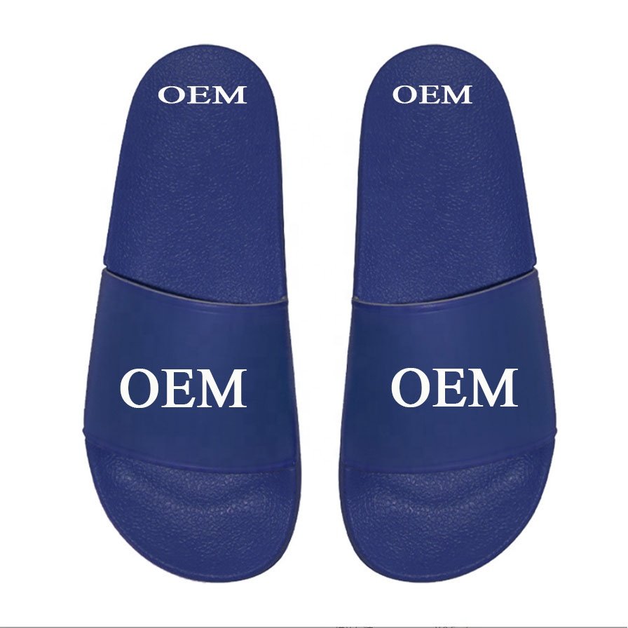 Personalized Logo Summer Durable United Kingdom Fashion Style Custom White Color Bedroom Custom PVC Slide Slippers