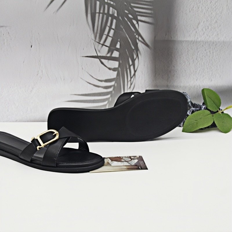 Hot Sale summer new net gold fashion flat-bottomed sandals beach fairy style slippers female shoes sandales pour femmes tendance