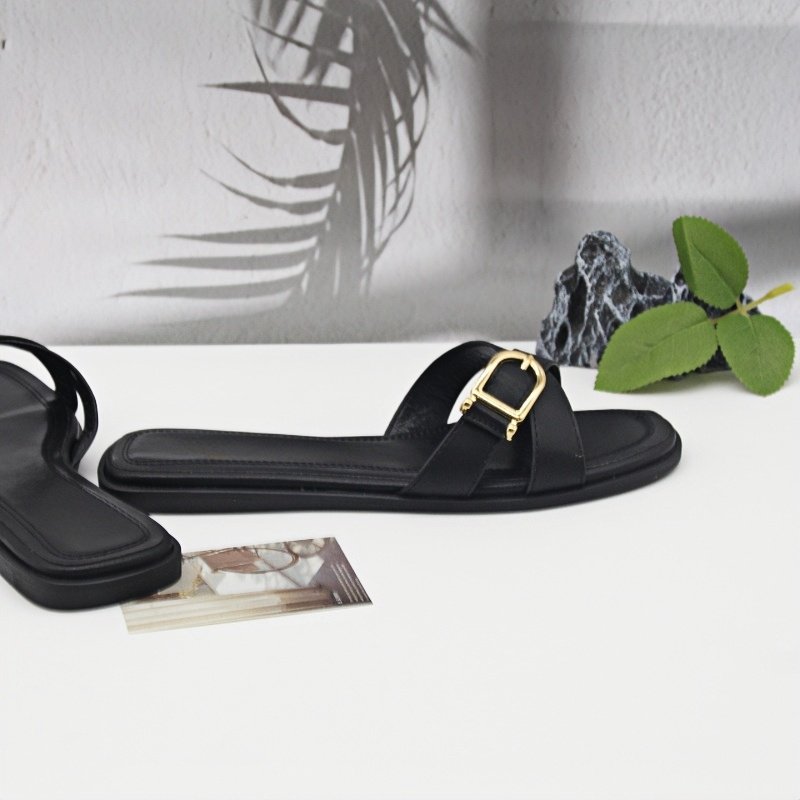 Hot Sale summer new net gold fashion flat-bottomed sandals beach fairy style slippers female shoes sandales pour femmes tendance