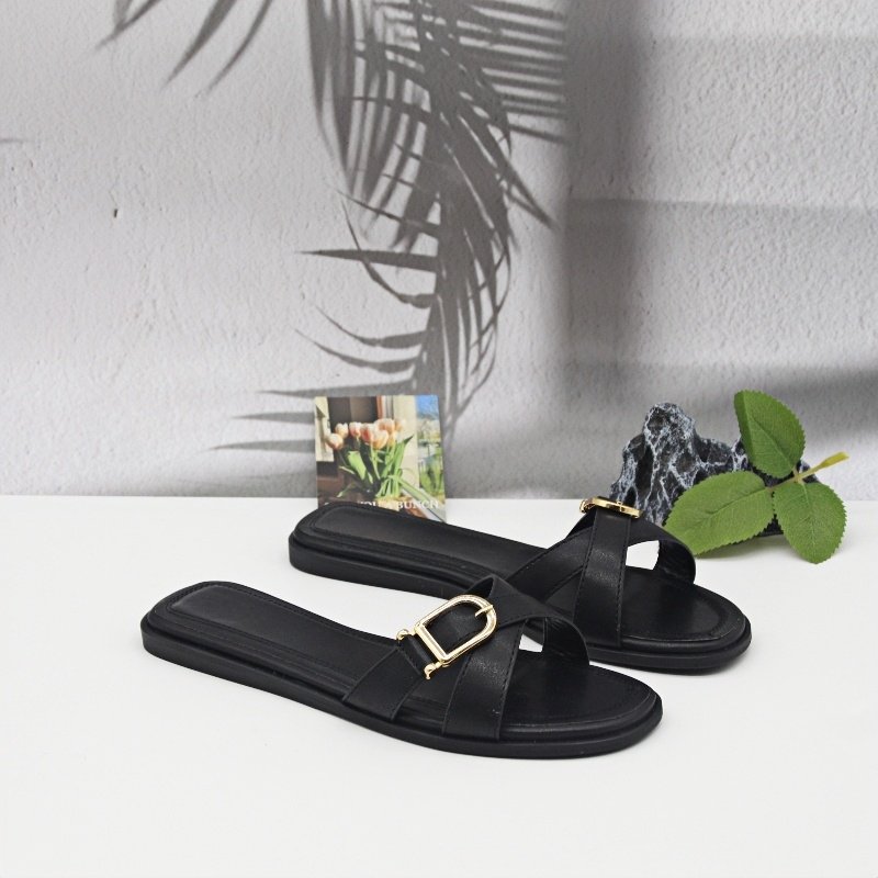 Hot Sale summer new net gold fashion flat-bottomed sandals beach fairy style slippers female shoes sandales pour femmes tendance
