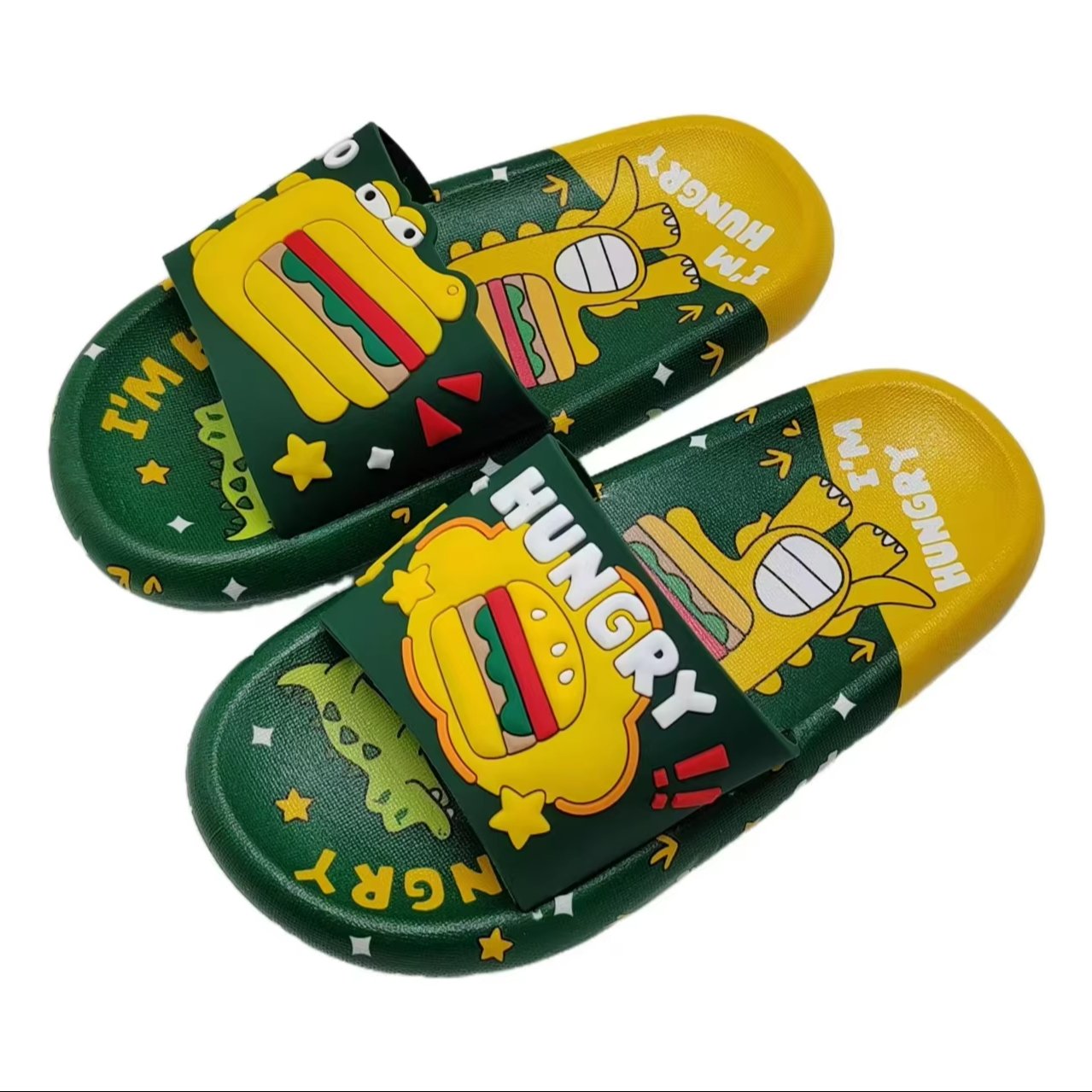 2024 Children Cartoon Print EVA Slippers Summer Kids Boys Bathroom Soft Sole Sandals Beach Water Indoor Anti-skid Slipper
