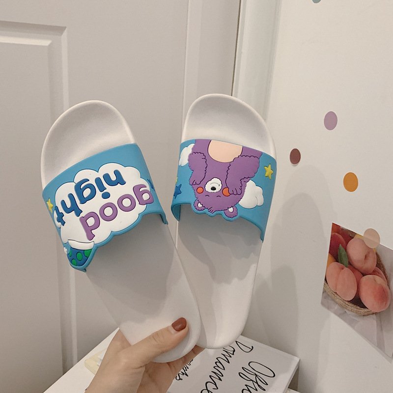 XIXITIAO summer women's shoes cartoon cute indoor home slippers bear animal printed slides slippers for women ladies girls