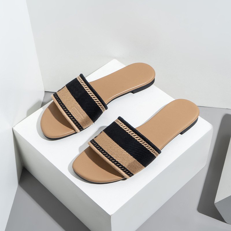 Designer Famous brand Luxury slippers Casual custom ladies fashion slippers