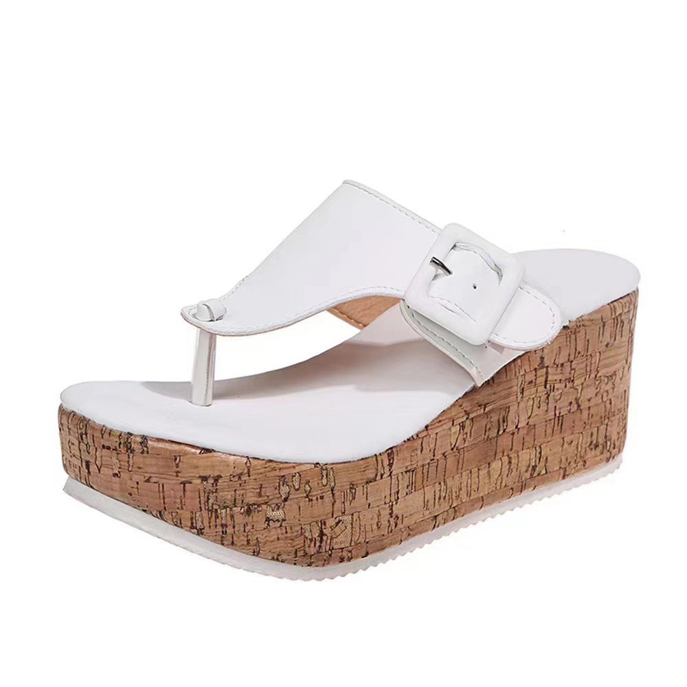 New Styles Comfort Indoor / Outdoor Wedge heels Summer Beach flipflops slides slippers for women and ladies