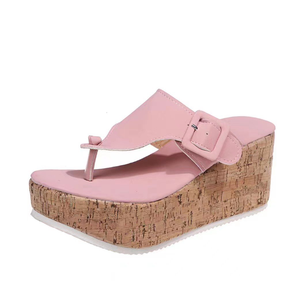 New Styles Comfort Indoor / Outdoor Wedge heels Summer Beach flipflops slides slippers for women and ladies