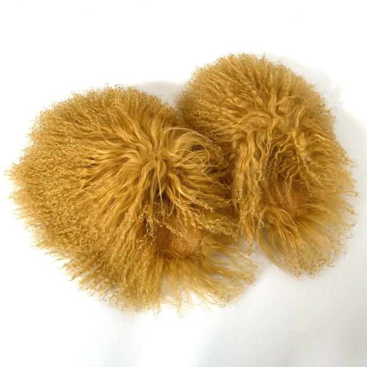 Factory Price New Designer Real Sheep Fur women Slides Slippers with customized color