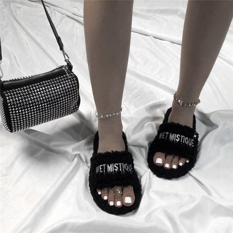 designer sandals wholesale cheap customized design women's slippers Small MOQ slides footwear fluffy fur ladies sandals custom logo shoes in best material