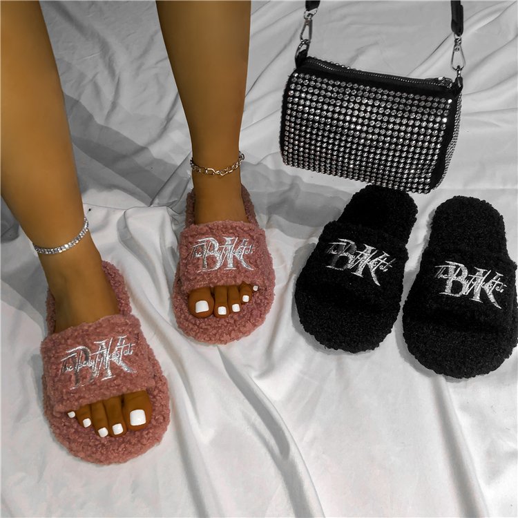 designer sandals wholesale cheap customized design women's slippers Small MOQ slides footwear fluffy fur ladies sandals custom logo shoes in best material