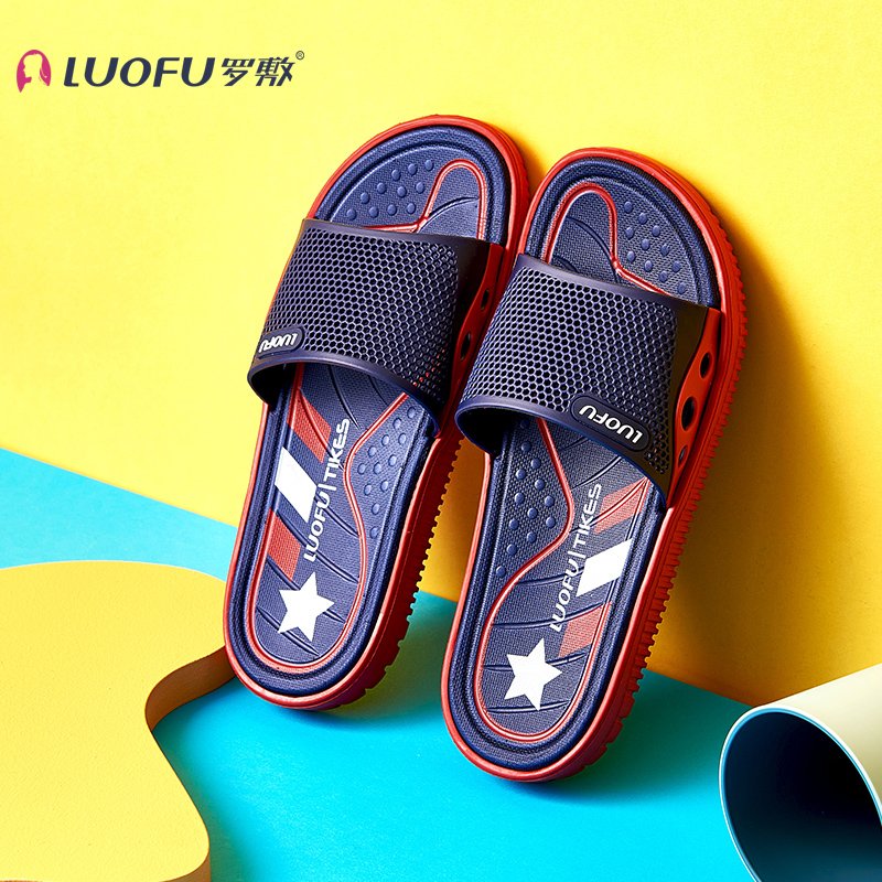 LUOFU EVA SLIDE stars sandals flat summer man and women slippers