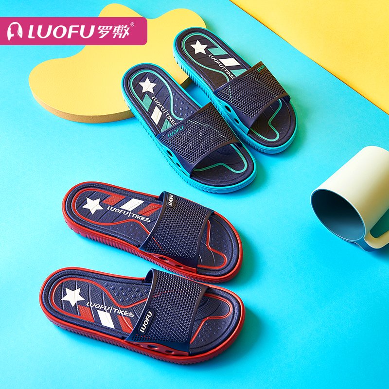 LUOFU EVA SLIDE stars sandals flat summer man and women slippers