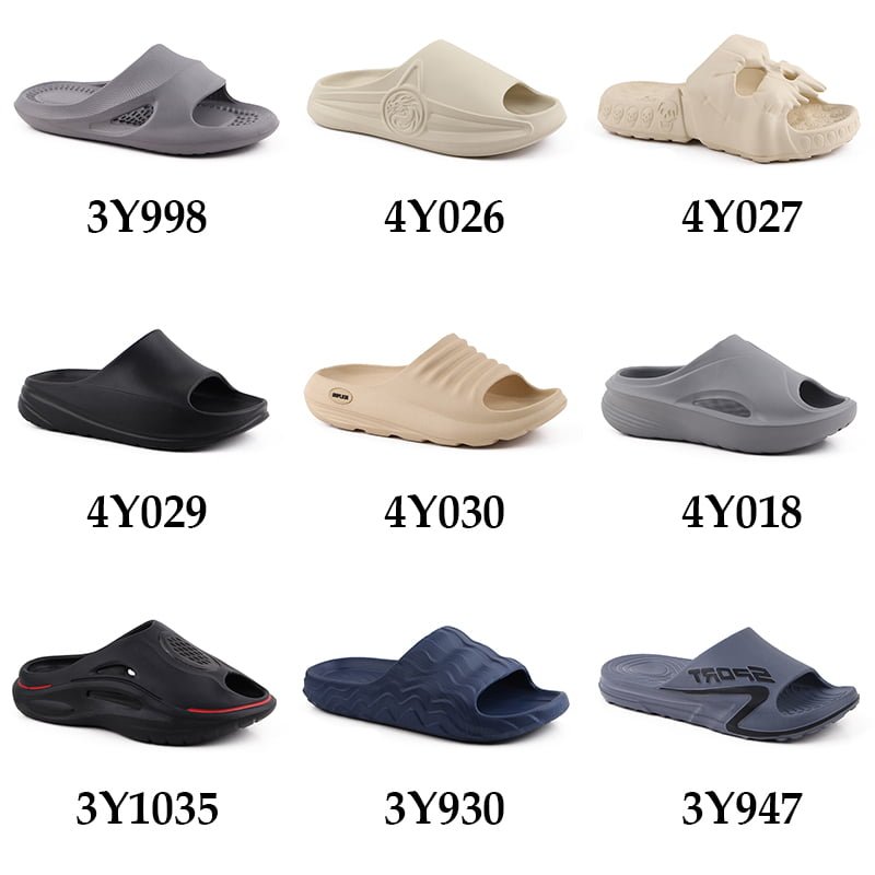Olicom Custom Logo Double Strap Sandals Summer Lightweight Thick Sole Slides Slippers EVA Casual Sandals Chancletas Men Slides