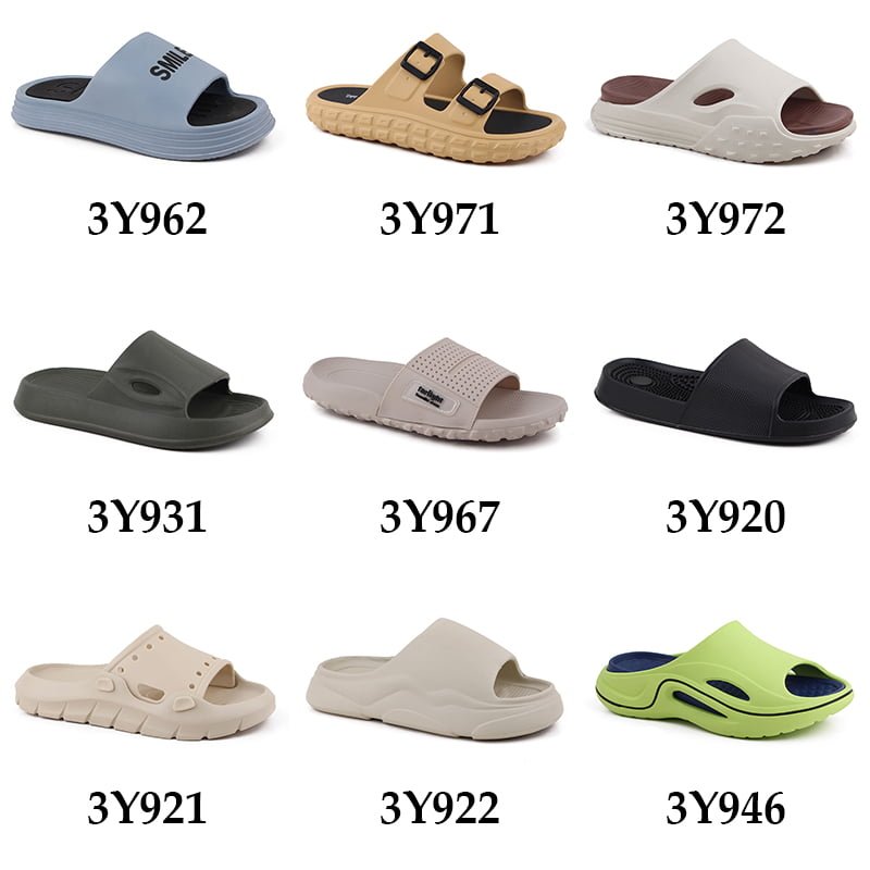 Olicom Custom Logo Double Strap Sandals Summer Lightweight Thick Sole Slides Slippers EVA Casual Sandals Chancletas Men Slides