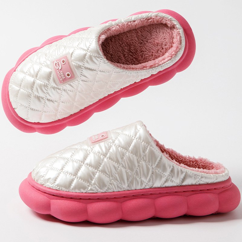 Winter Unisex High Quality Indoor and Outdoor Warm Cotton Slippers for Men and Women Warm Anti-Slip Soft Sole Waterproof Slipper