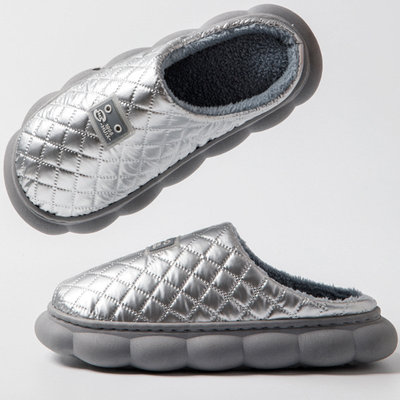 Winter Unisex High Quality Indoor and Outdoor Warm Cotton Slippers for Men and Women Warm Anti-Slip Soft Sole Waterproof Slipper