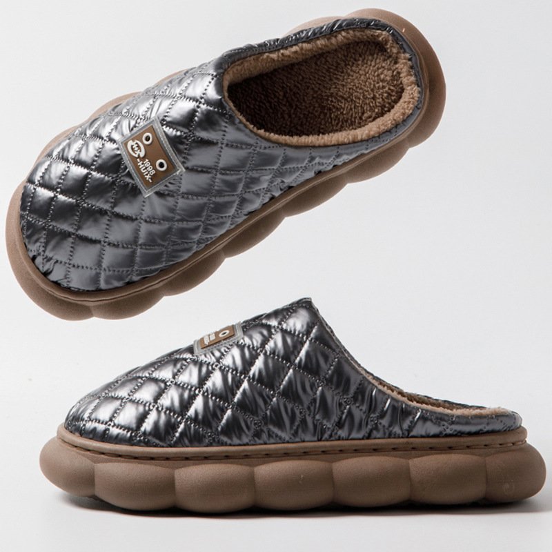 Winter Unisex High Quality Indoor and Outdoor Warm Cotton Slippers for Men and Women Warm Anti-Slip Soft Sole Waterproof Slipper