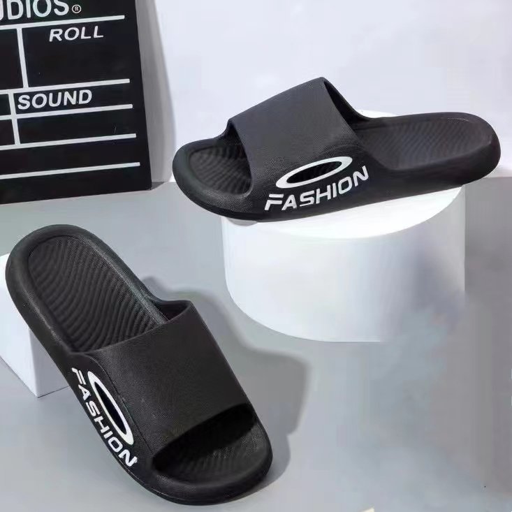 Beach Sandals Slides Slippers Non-Slip Thick Sole Anti-Odor Soft Men Indoor Outdoor Bath Shoes