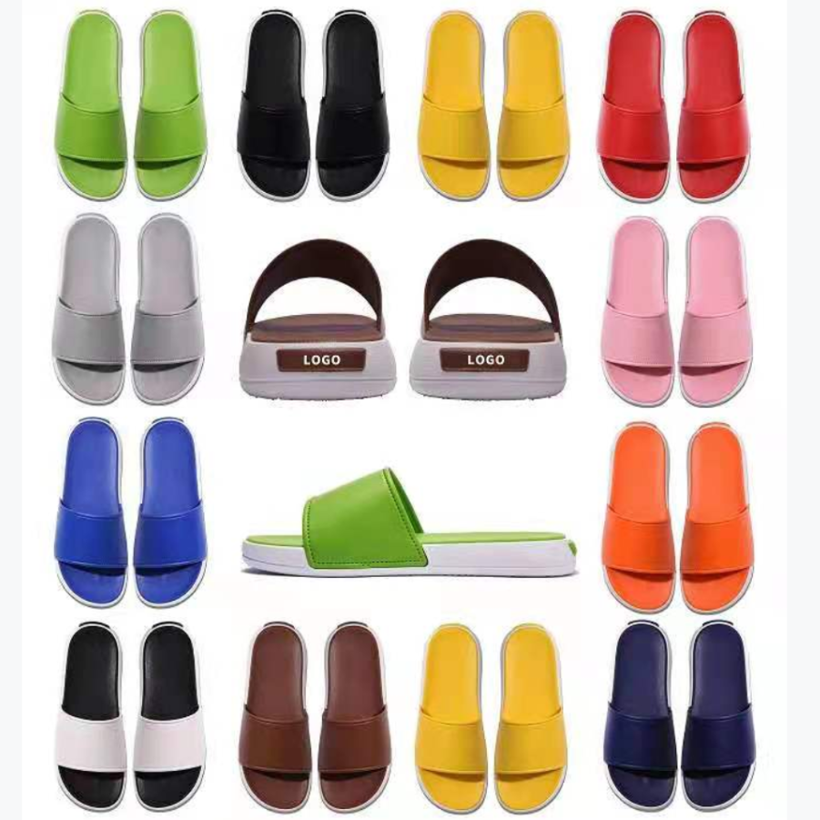 World-Win Custom Logo Rubber Slippers Fashion PVC Designers Slippers Slide Sandal Slides Footwear Men'S Sandals