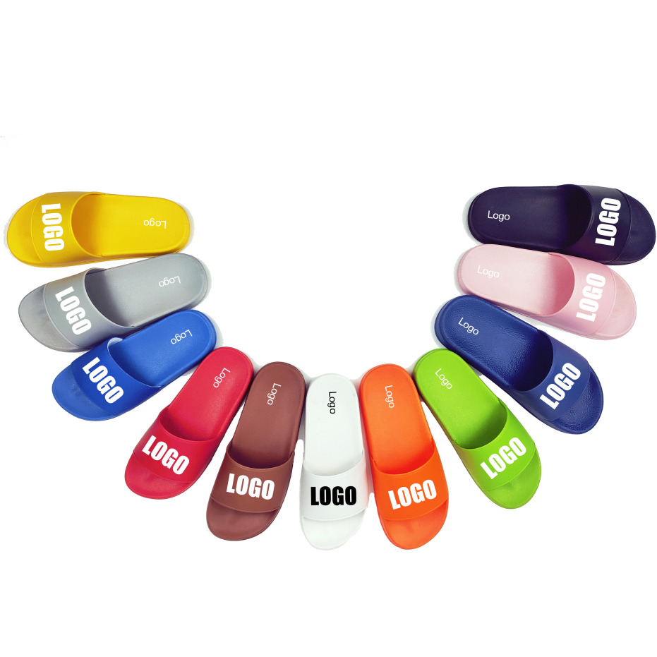 World-Win Custom Logo Rubber Slippers Fashion PVC Designers Slippers Slide Sandal Slides Footwear Men'S Sandals