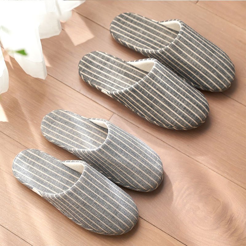 Cotton Slippers Shoes Couple Unisex Non-Slip Floor Indoor Home Winter Slippers Women Shoes For Bedroom