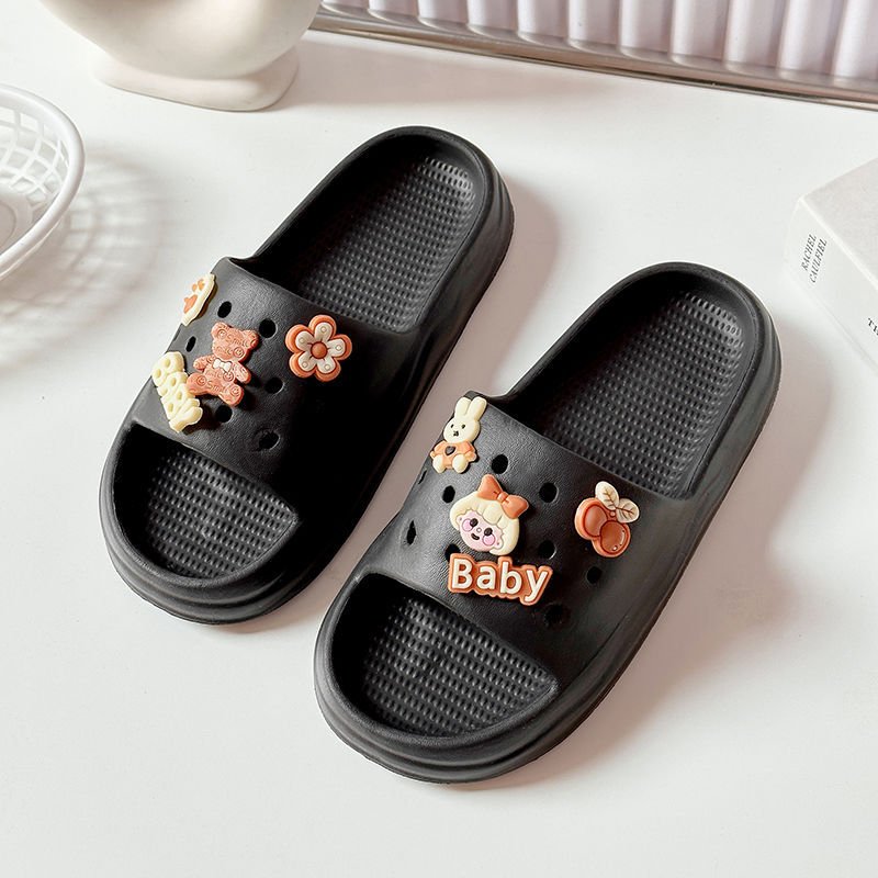 Wholesale Summer Unisex Designer EVA Sole Female Kid Man House Home Slides Slippers Sandal For Men With PVC Shoe Charms