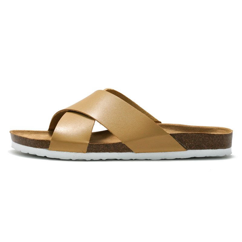 Summer New Fashion Custom Cork Sandals Anti-slip Men Cork Slippers Beach Casual Slippers Slides Shoes EVA PU Outdoor Daily Wear