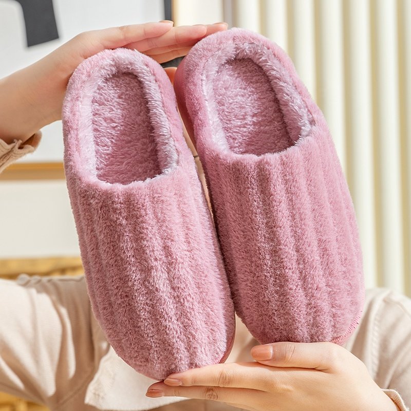 Fashion Shoes Slipper Women Men Home Fluffy House Winter Warm Plush Soft Indoor Anti-slip Floor Bedroom Slippers