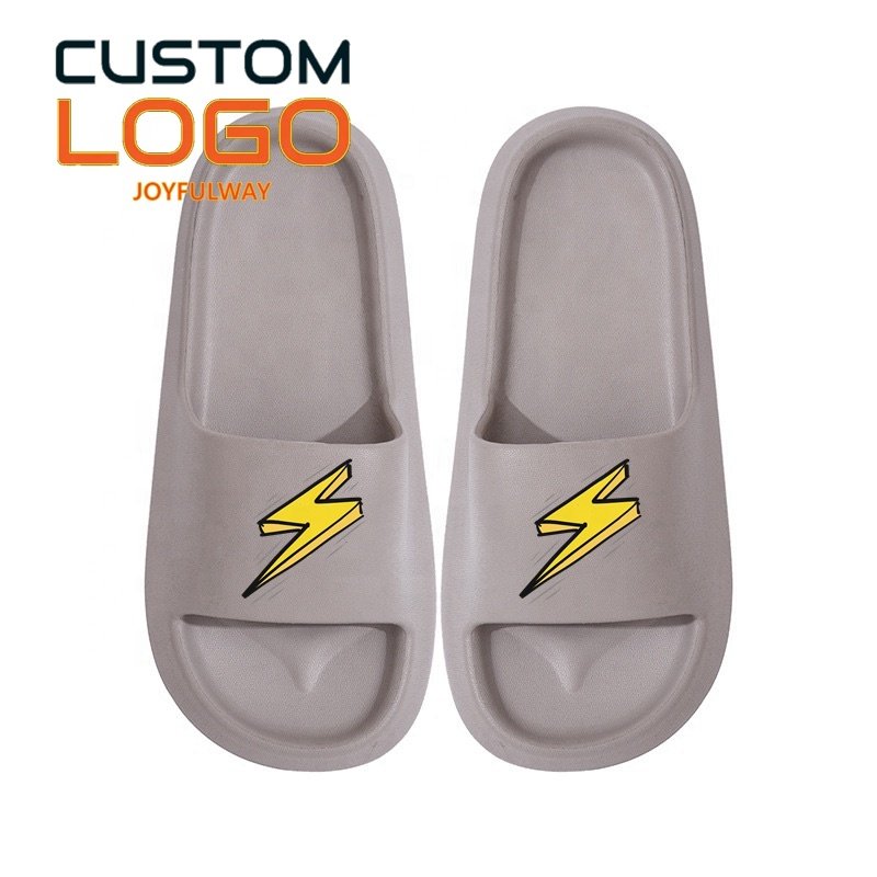 fashion EVA durable designer soft yezzy slides custom logo, cloud foam custom printing slides slippers