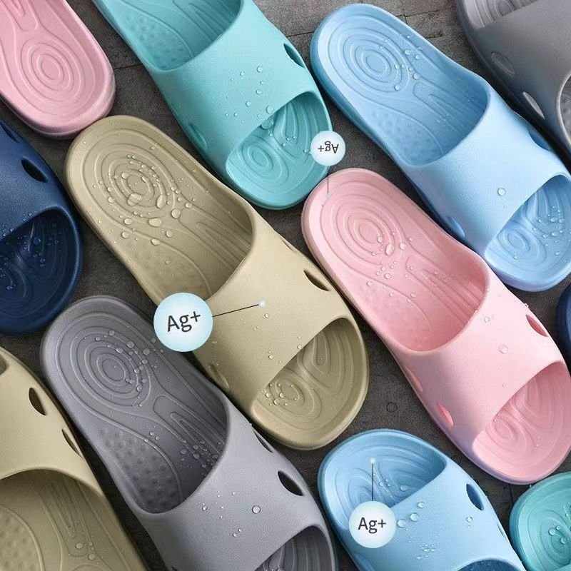 2024 Slide For Man Indoor EVA Sandals Custom Logo Print Men Embossed Slide striped color Slide Slipper Design Supplier