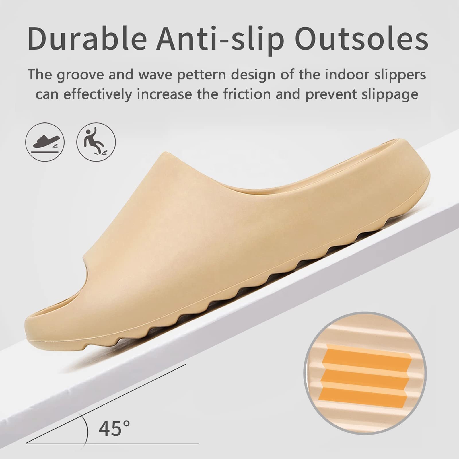 Cloud Slides for Men and Women,Quick Drying Slippers Shoe Open Toe Thick Soft,Non-Slip Slippers Summer for Indoor & Outdoor