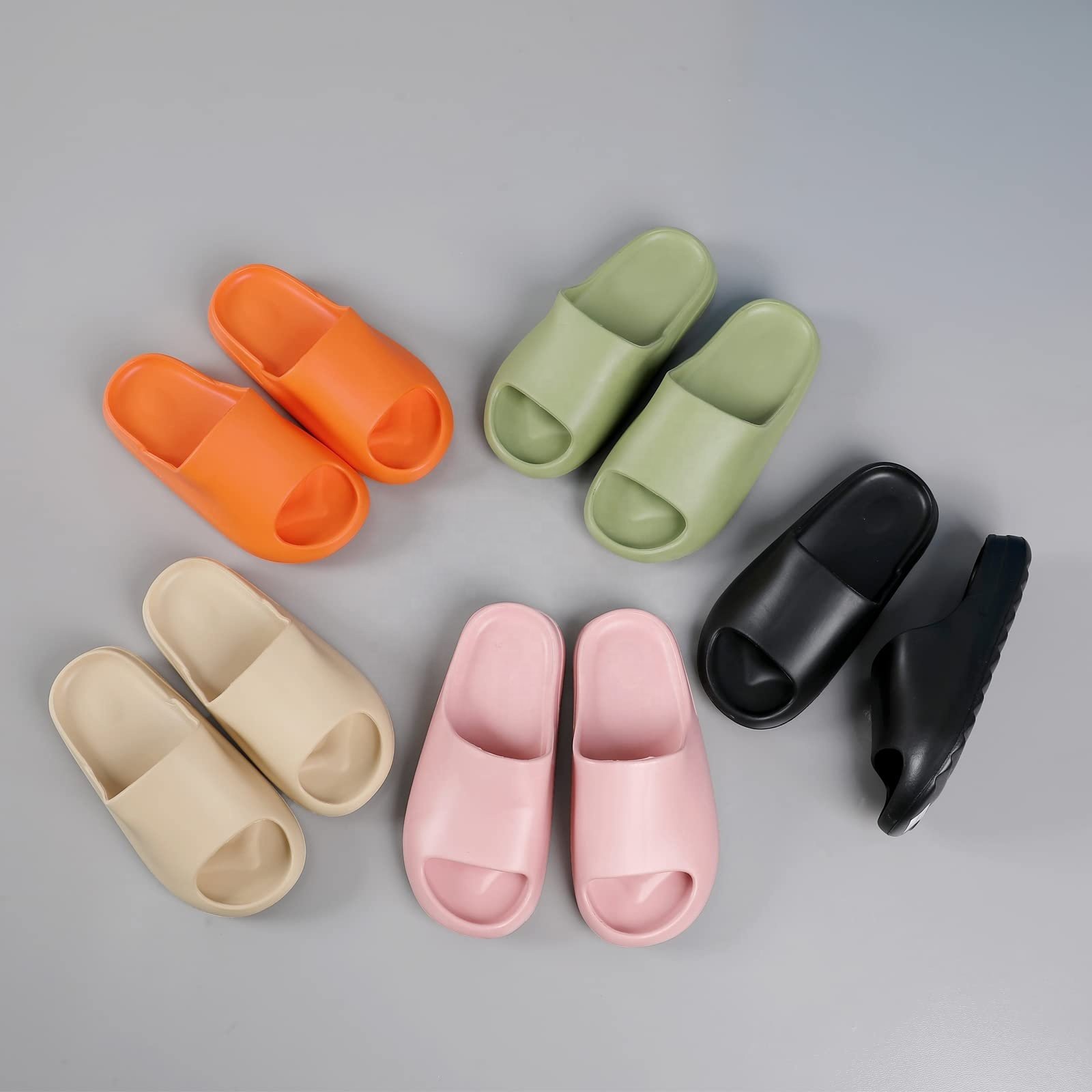 Cloud Slides for Men and Women,Quick Drying Slippers Shoe Open Toe Thick Soft,Non-Slip Slippers Summer for Indoor & Outdoor