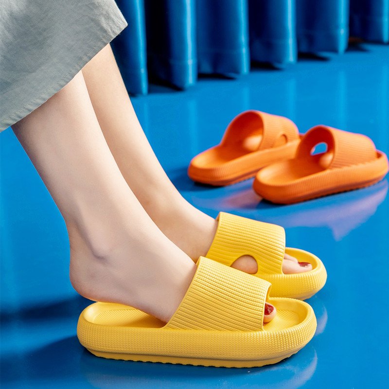 Custom Logo EVA non-slip Slides Slippers Women Bathroom Shoes Open Toe Lady Pillow Slippers