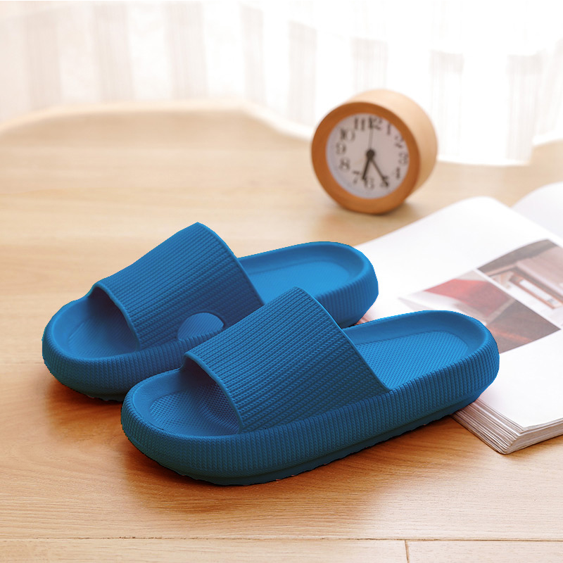 Custom Logo EVA non-slip Slides Slippers Women Bathroom Shoes Open Toe Lady Pillow Slippers
