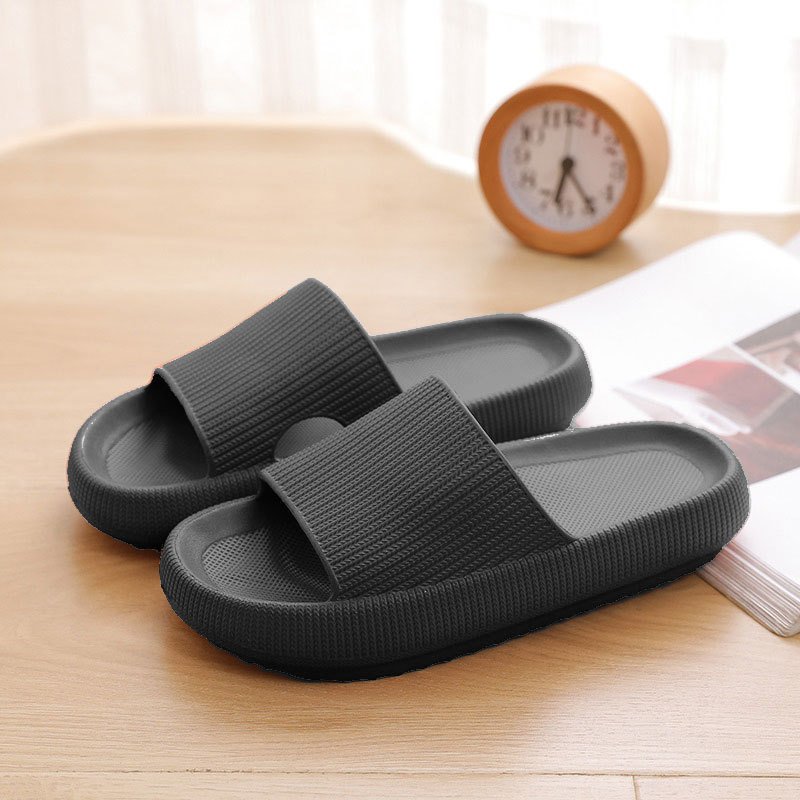 Custom Logo EVA non-slip Slides Slippers Women Bathroom Shoes Open Toe Lady Pillow Slippers