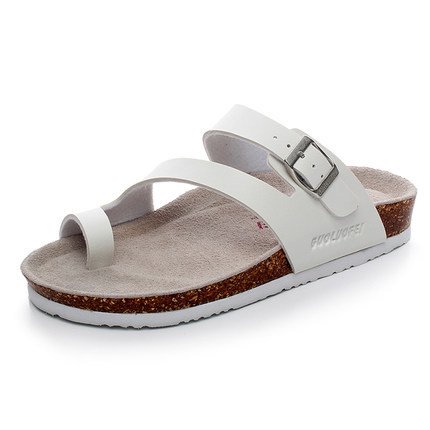 Wholesale plus size sandal PU leather buckle strap EVA sole flat sandal for women summer casual shoes