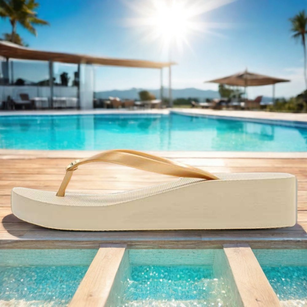 Wholesale Women's Summer Beach Casual Slipper Flip-flops Outdoor Fashion PVC Insole Mules Style Printed Platform Slide Slipper