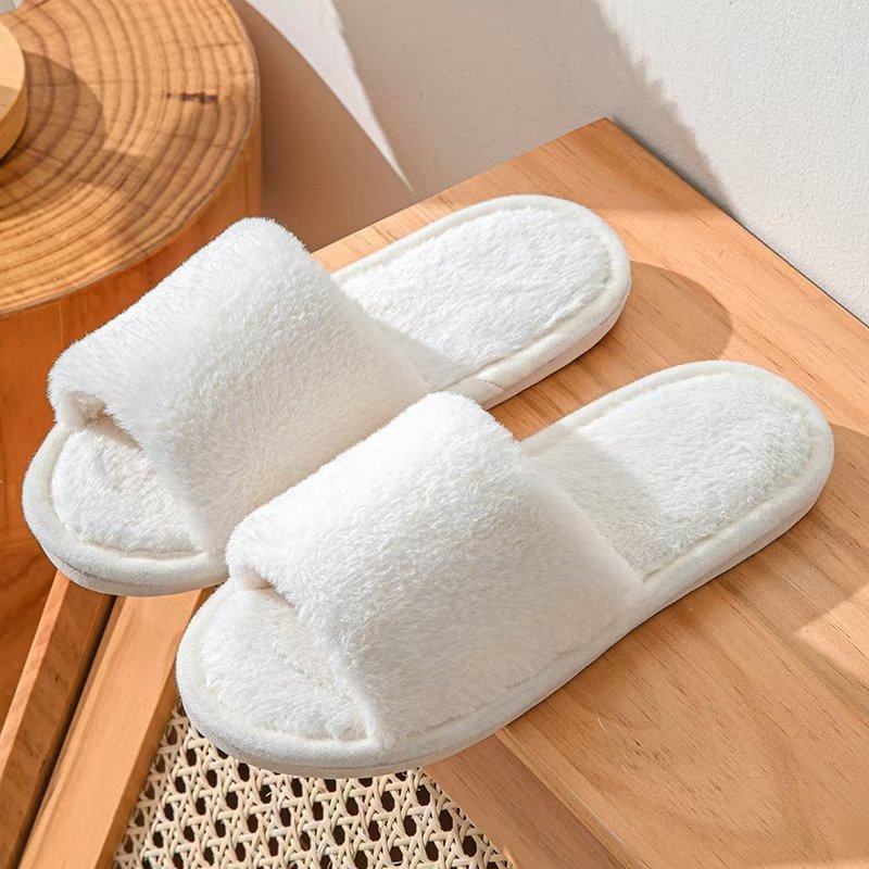 Casual Fluffy Slippers Women House Flats Fashion Popular Plush Winter Designer Shoes Ladies Elegant Platform Footwear Large Size