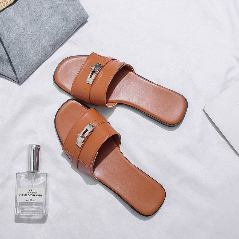 2024 Women's New Style Slippers Women Summer Fashion Flat Beach Shoes Comfortable Ladies Slide Slippers Shoes Sandals