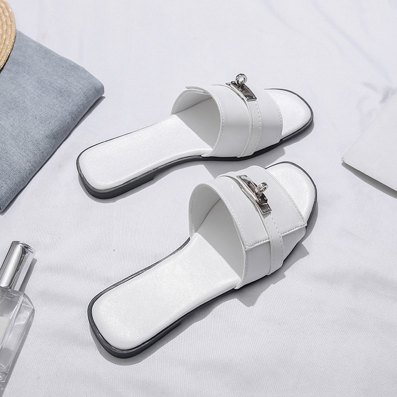 2024 Women's New Style Slippers Women Summer Fashion Flat Beach Shoes Comfortable Ladies Slide Slippers Shoes Sandals