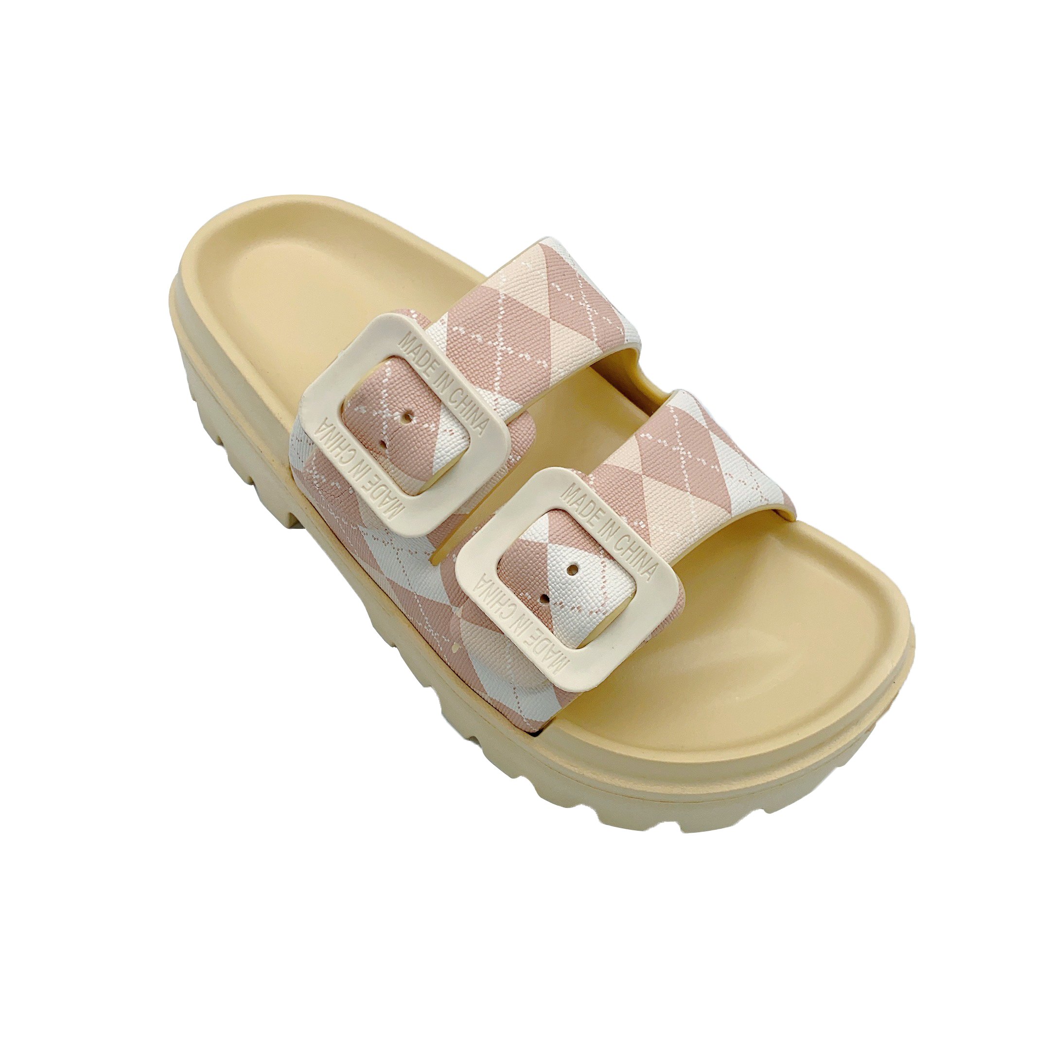 buckle slides slippers women's shoes flat hotel slippers zapatos mujeres slippers for women new styles 2024